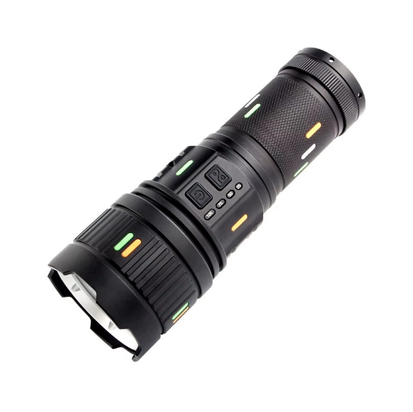 Pro F-3001 Alüminyum TG LED Güç Göstergeli Type-C Şarjlı El Feneri 100 W